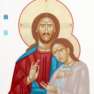 Sydämen kuuntelu -ikoni (Kristus ja apostoli Johannes)